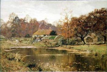 Edward Wilkins Waite : autumn day farm